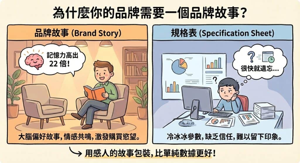 品牌故事法，可以讓消費者更願意聽
