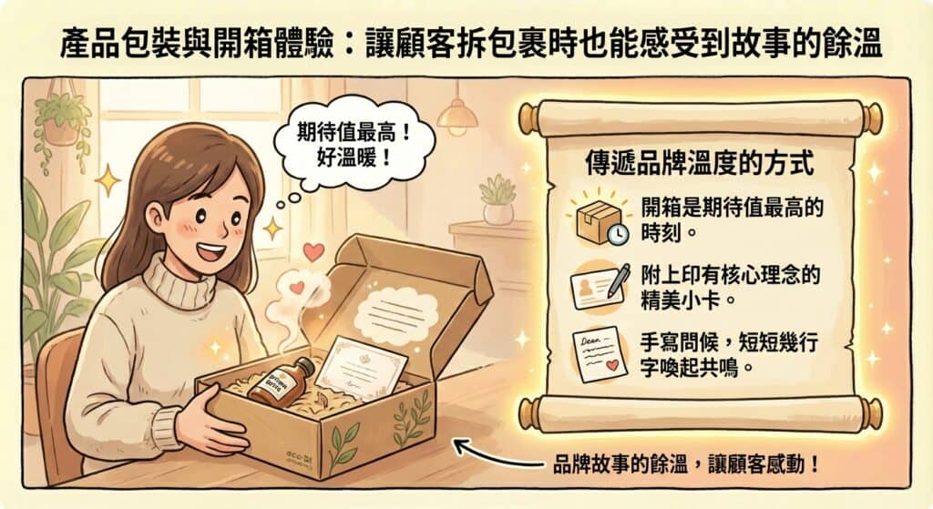 消費者能接觸到的，都是能說品牌故事的地方